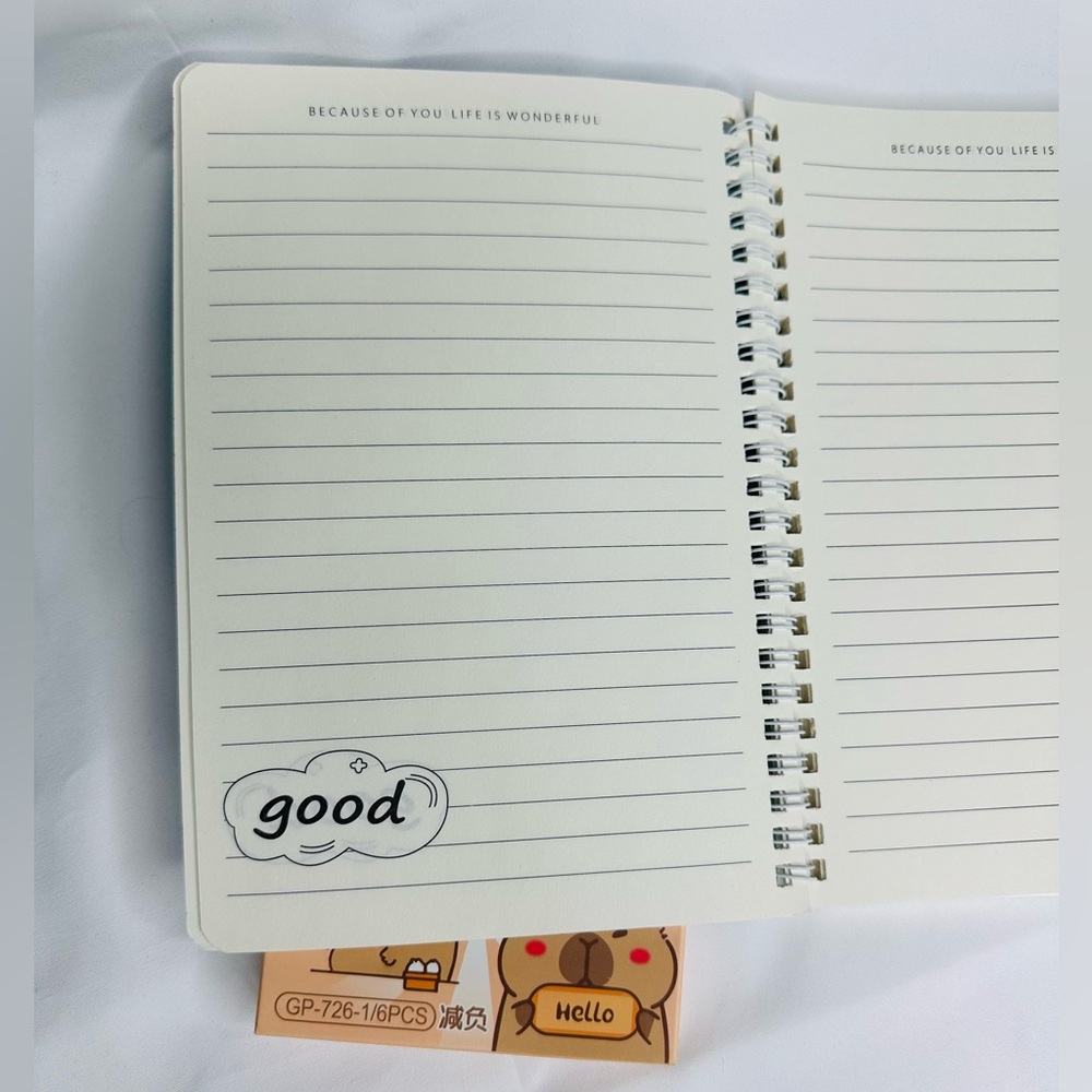 Capybara Bear Stationery Set with Notebook and Pens & Post it Notes - Picture 6 of 6